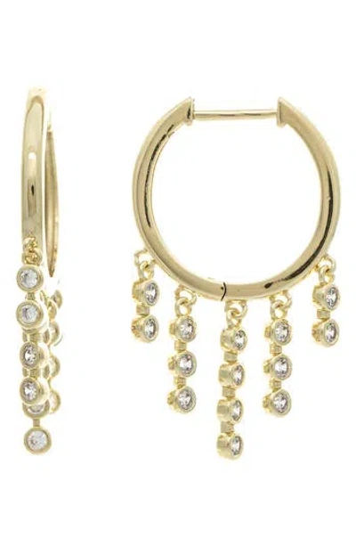 Rivka Friedman Cubic Zirconia Dangle Hoop Earrings