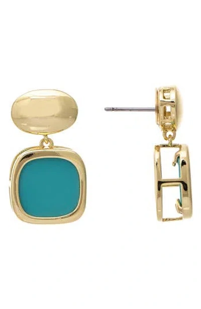 Rivka Friedman Cubic Zirconia Drop Earrings In Blue