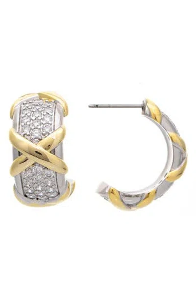 Rivka Friedman Cubic Zirconia Hoop Earrings In Gold / Cubic Zirconia