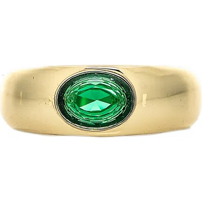 Rivka Friedman Cubic Zirconia Polished Band Ring In Gold