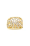 Rivka Friedman Cubic Zirconia Statement Ring