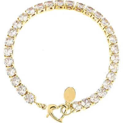 Rivka Friedman Cubic Zirconia Tennis Bracelet In Gold
