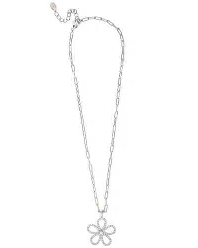 Rivka Friedman Cz Flower Pendant Necklace