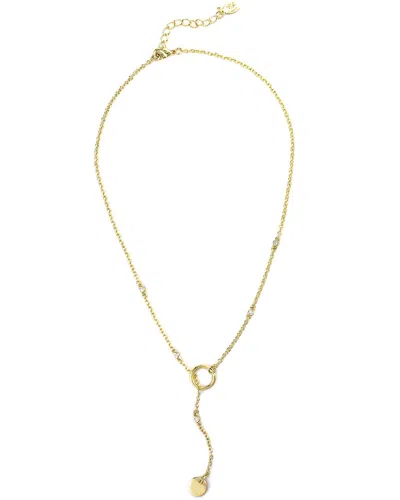 Rivka Friedman 18k Plated Cz Lariat Necklace