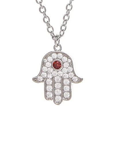 Rivka Friedman Dnu 0 Units Sold  Rhodium Plated Cz & Crystal Hamsa Necklace