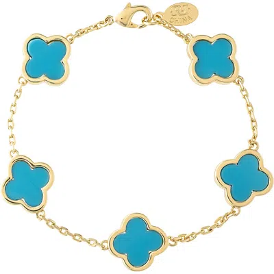 Rivka Friedman Flower Station Bracelet In Gold