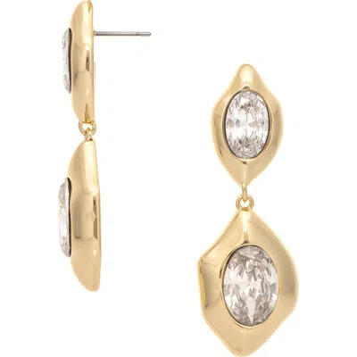 Rivka Friedman Organic Shaped Cubic Zirconia Drop Earrings In Multi
