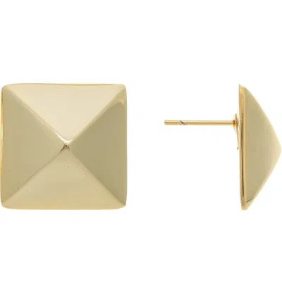 Rivka Friedman Oversize Pyramid Stud Earrings In 18k Gold Clad