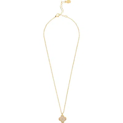 RIVKA FRIEDMAN RIVKA FRIEDMAN PAVÉ CUBIC ZIRCONIA CLOVER PENDANT NECKLACE