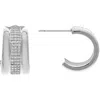 Rivka Friedman Pavé Cubic Zirconia Huggie Hoop Earrings In White Rhodium