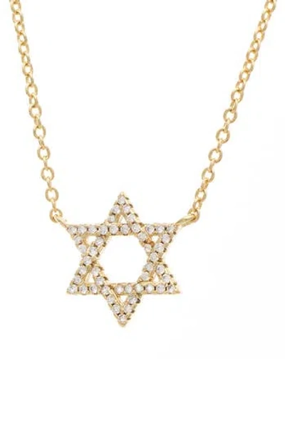 Rivka Friedman Pavé Cz Star Of David Pendant Necklace In Gold