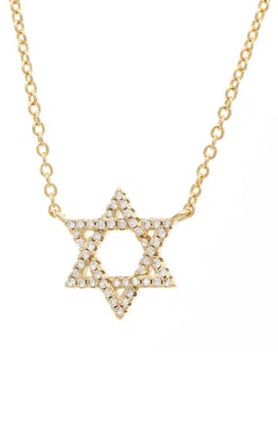 Rivka Friedman Pavé Cz Star Of David Pendant Necklace In 18k Gold