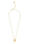 Rivka Friedman Polished Teadrop Pendant Necklace In 18k Gold Clad