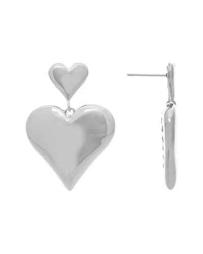 Rivka Friedman Rhodium Earrings In Metallic