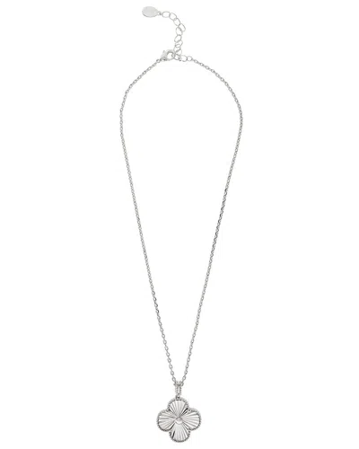 Rivka Friedman Rhodium Necklace In White Rhodium Plate