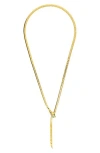 Rivka Friedman Snake Lariat Necklace In Green