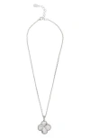 Rivka Friedman Rhodium Necklace In White Rhodium Plate