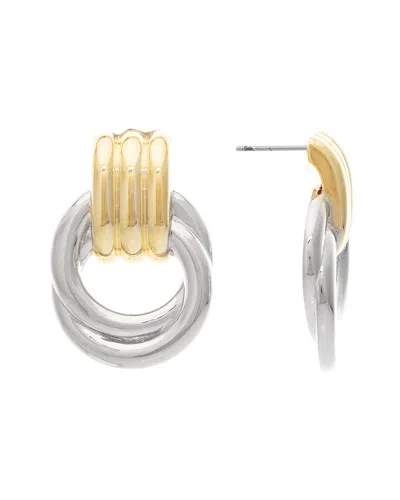Rivka Friedman White Rhodium Plated  Earrings