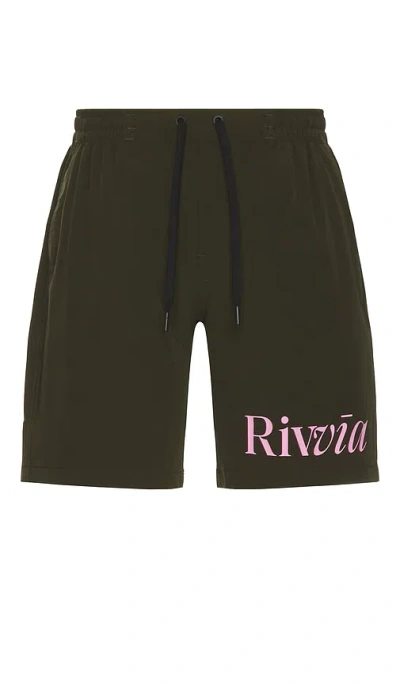 Rivvia Projects Speedway Daily Ride Short In Dark Green
