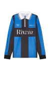 Rivvia Projects Team Vv Rpl Long Sleeve Polo In Blue