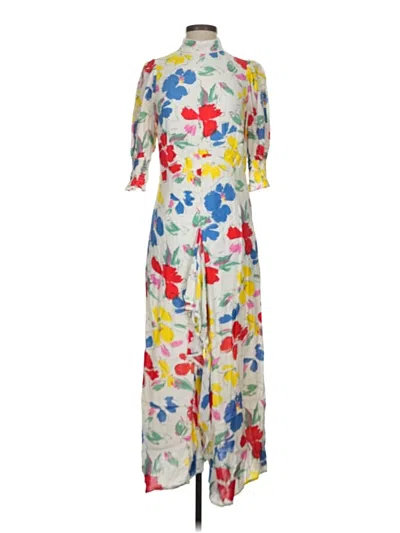 Pre-owned Rixo For Target Casual Dress In White