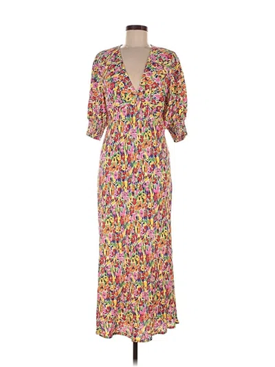 Pre-owned Rixo For Target Casual Dress In Yellow