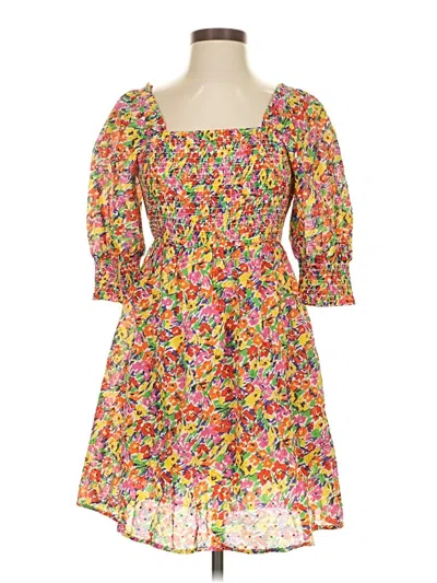 Pre-owned Rixo For Target Casual Dress In Yellow