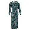 Rixo London Ada Lace-trimmed Floral-print Crepe Maxi Dress In Black Viscose In Multi