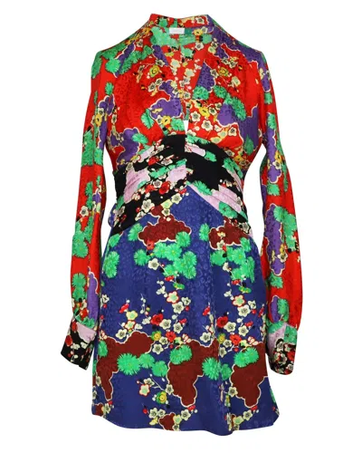 Pre-owned Rixo London Alanna Japanese Dress In Multicolor Silk
