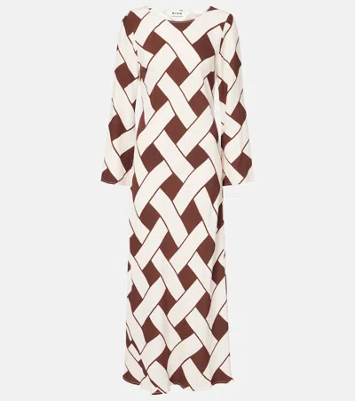 Rixo London Alondra Maxi Dress In Brown