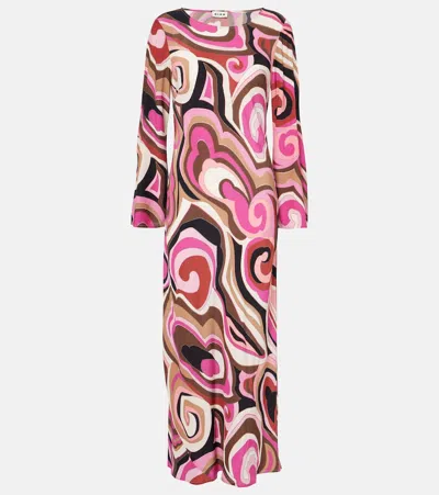 Rixo London Alondra Printed Maxi Dress In Pink