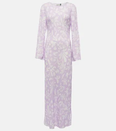 Rixo London Alondra Printed Maxi Dress In Purple
