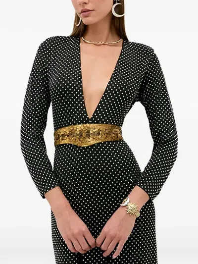 Rixo London Amalia Diamanté-embellished Maxi Dress In Black