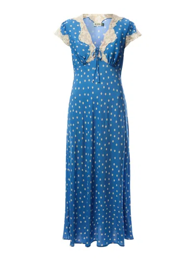 Rixo London Amari Dress In Bohemia Spot Blue