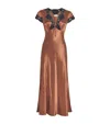 Rixo London Amari Maxi Dress In Brown