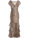 Rixo London Amelie Dress In Neutrals