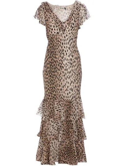 Rixo London Amelie Dress In Neutrals