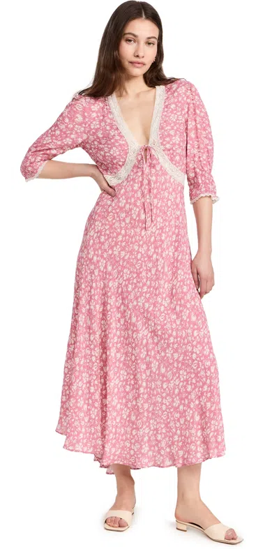 Rixo London Amina Dress Amelie Floral Pink