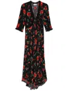 Rixo London Amina Midi Dress In Black
