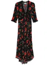 Rixo London Amina Midi Dress In Black