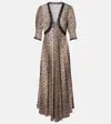 Rixo London Amina Printed Crêpe De Chine Midi Dress