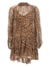Rixo London Anaya Animal-print Scarf Mini Dress In Animal Print