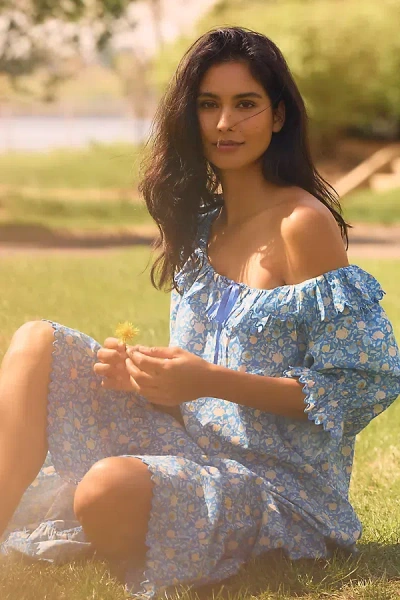 Rixo London Aprilia Short-sleeve Scoop-neck Maxi Nap Dress