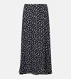 Rixo London Satin Polka Dot Areza Maxi Skirt