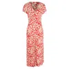 Rixo London Aspen Floral-print Midi Dress In Red Viscose In Red