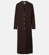Rixo London Suede Astraea Duster Coat In Brown