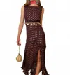 Rixo London Barrette Midi Dress In Chocolate Lurex Spot In Brown