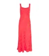 Rixo London Rixo Benedict Floral-jacquard Midi Dress In Orange
