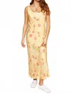 Rixo London Bondi Midi Dress In Waterblossom Yellow In Multi