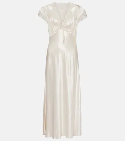 Rixo London Bridal Amari Satin Gown In White